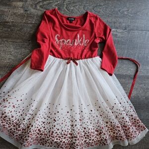 Red and White Sparkle Dress